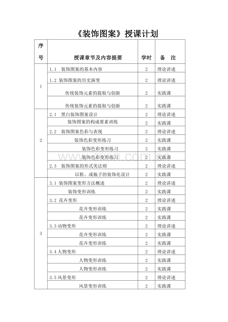 装饰图案授课计划.doc_第1页