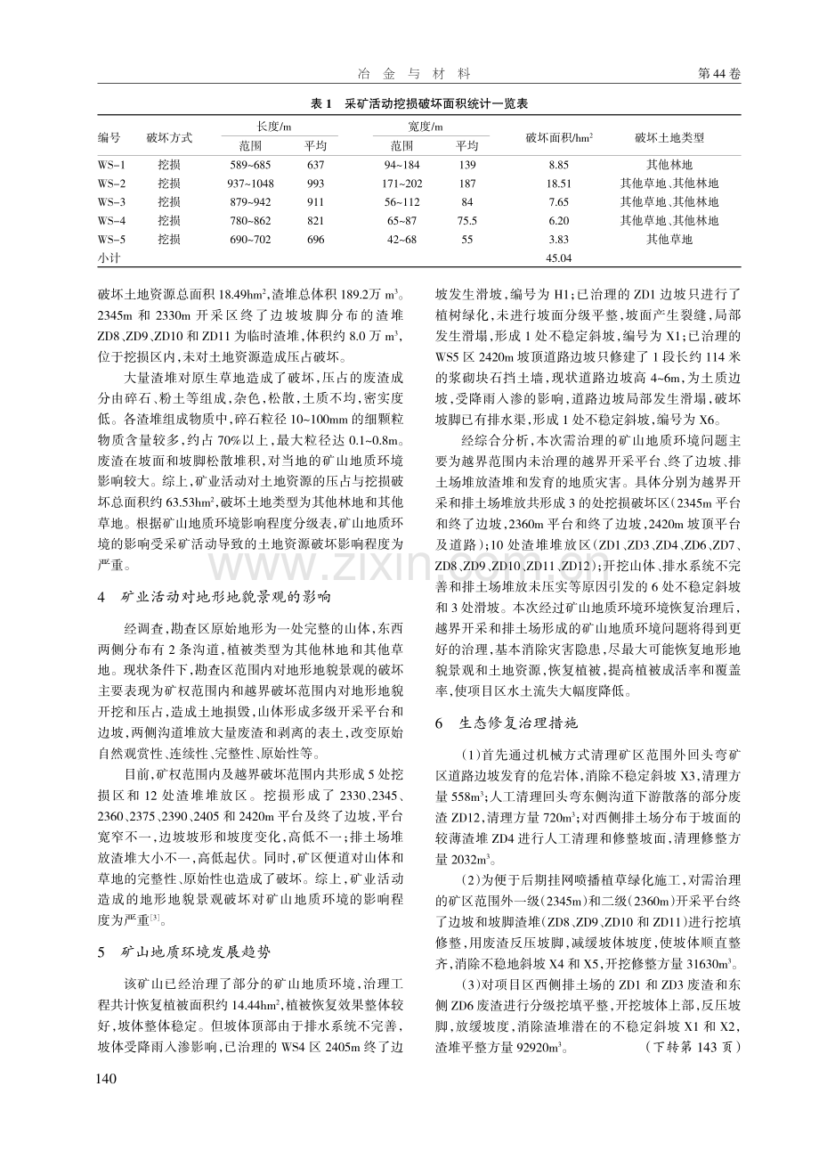 漳县苟家寨石灰岩矿山地质环境问题及生态修复治理.pdf_第2页