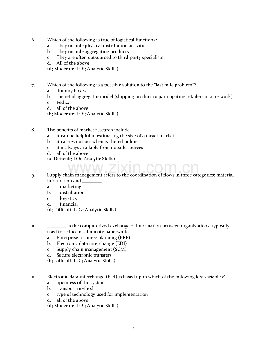 网络营销英文版题库带答案练习题复习题Ch3-(9).docx_第2页