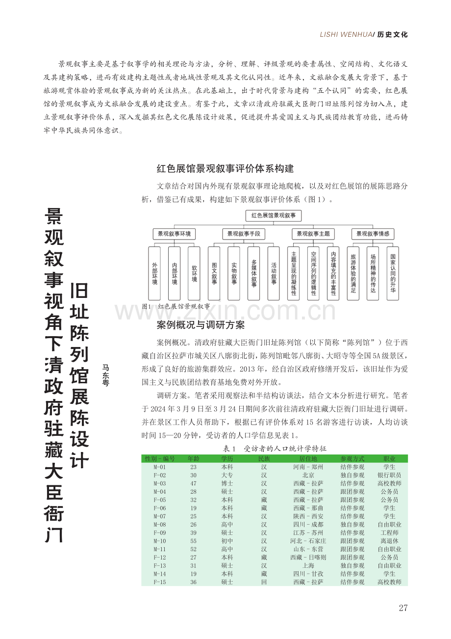 景观叙事视角下清政府驻藏大臣衙门旧址陈列馆展陈设计.pdf_第1页