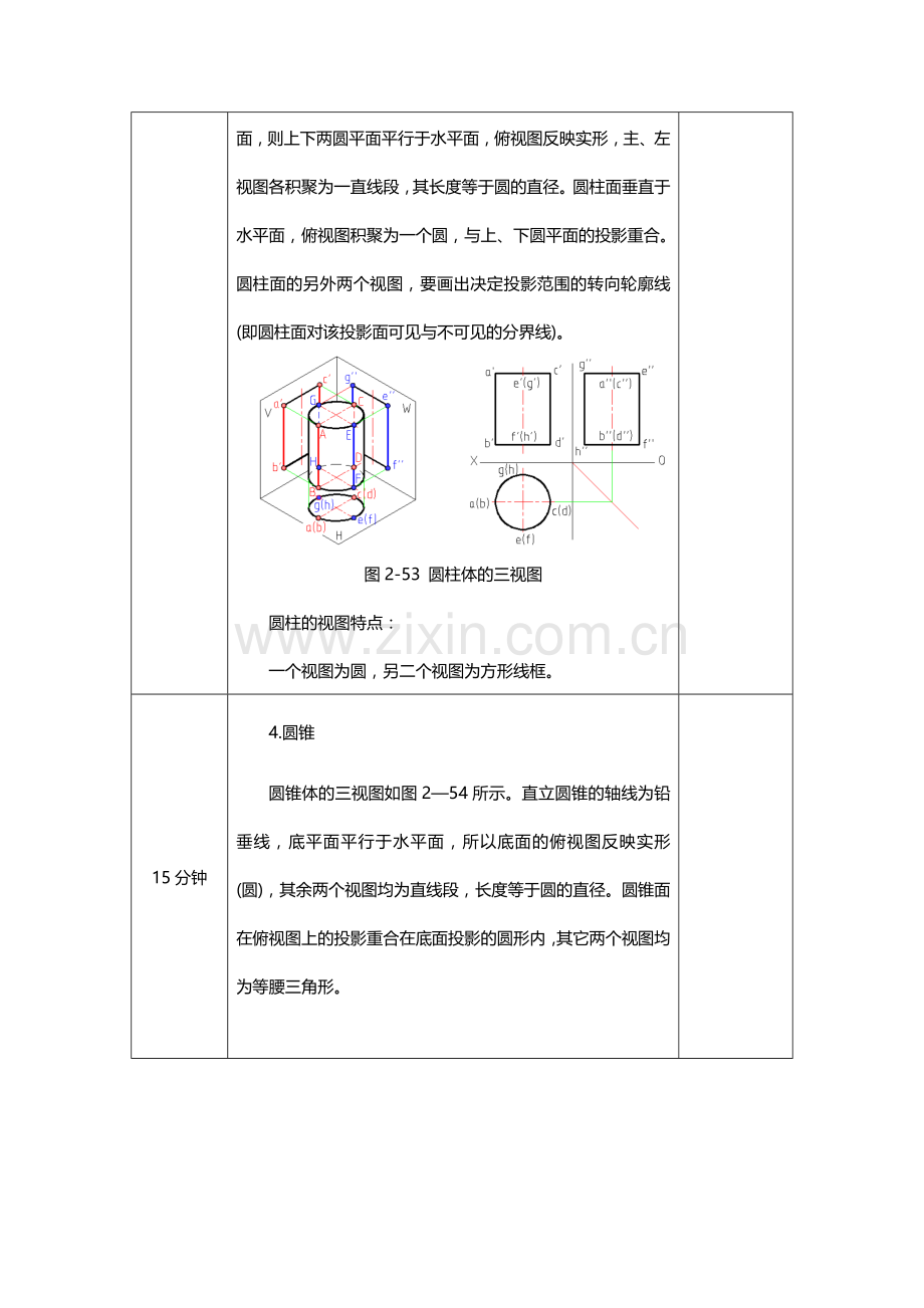 模块二任务3.2圆柱圆锥的投影.doc_第3页