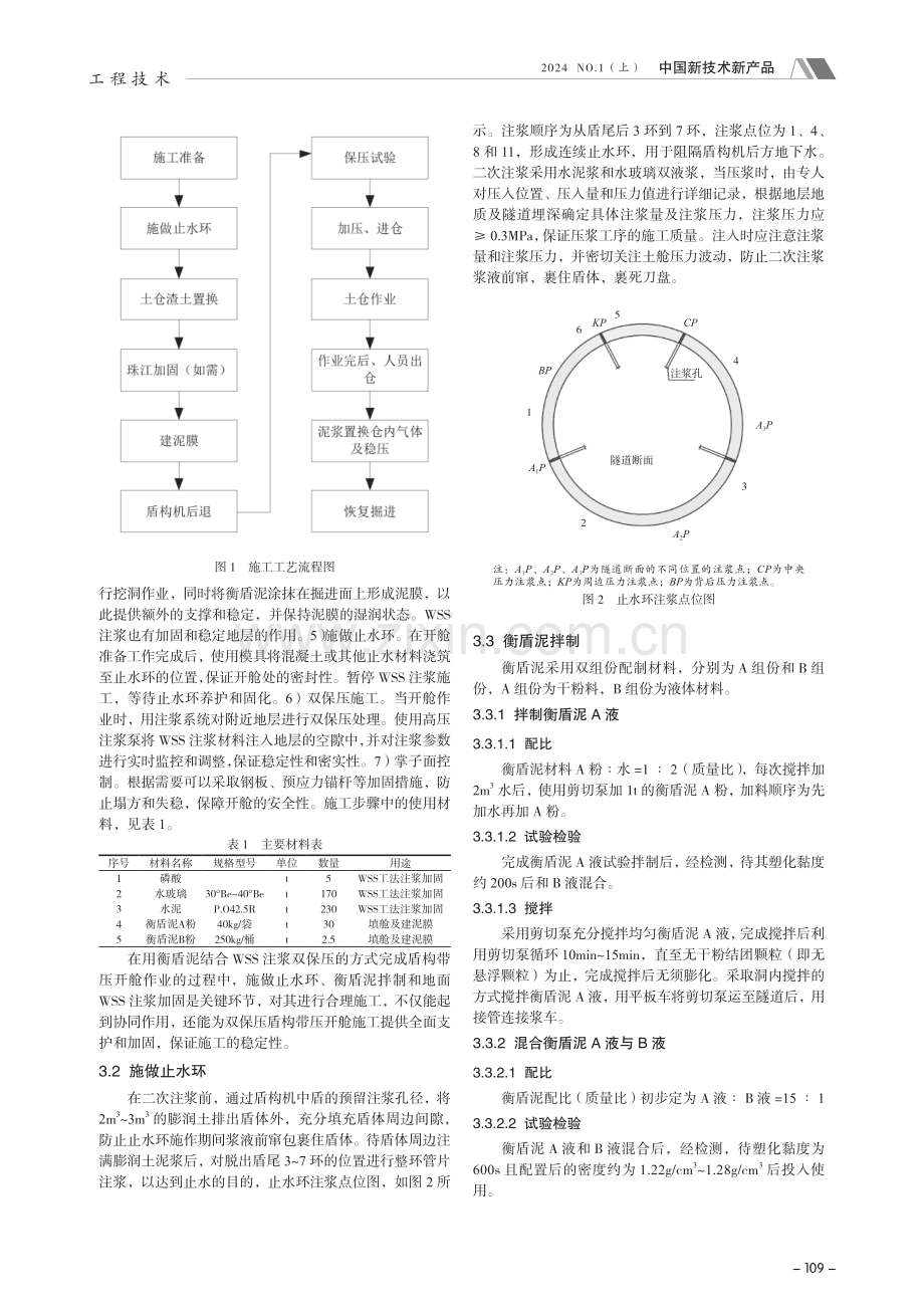 富水砂层衡盾泥结合WSS注浆双保压盾构带压开舱施工技术.pdf_第2页