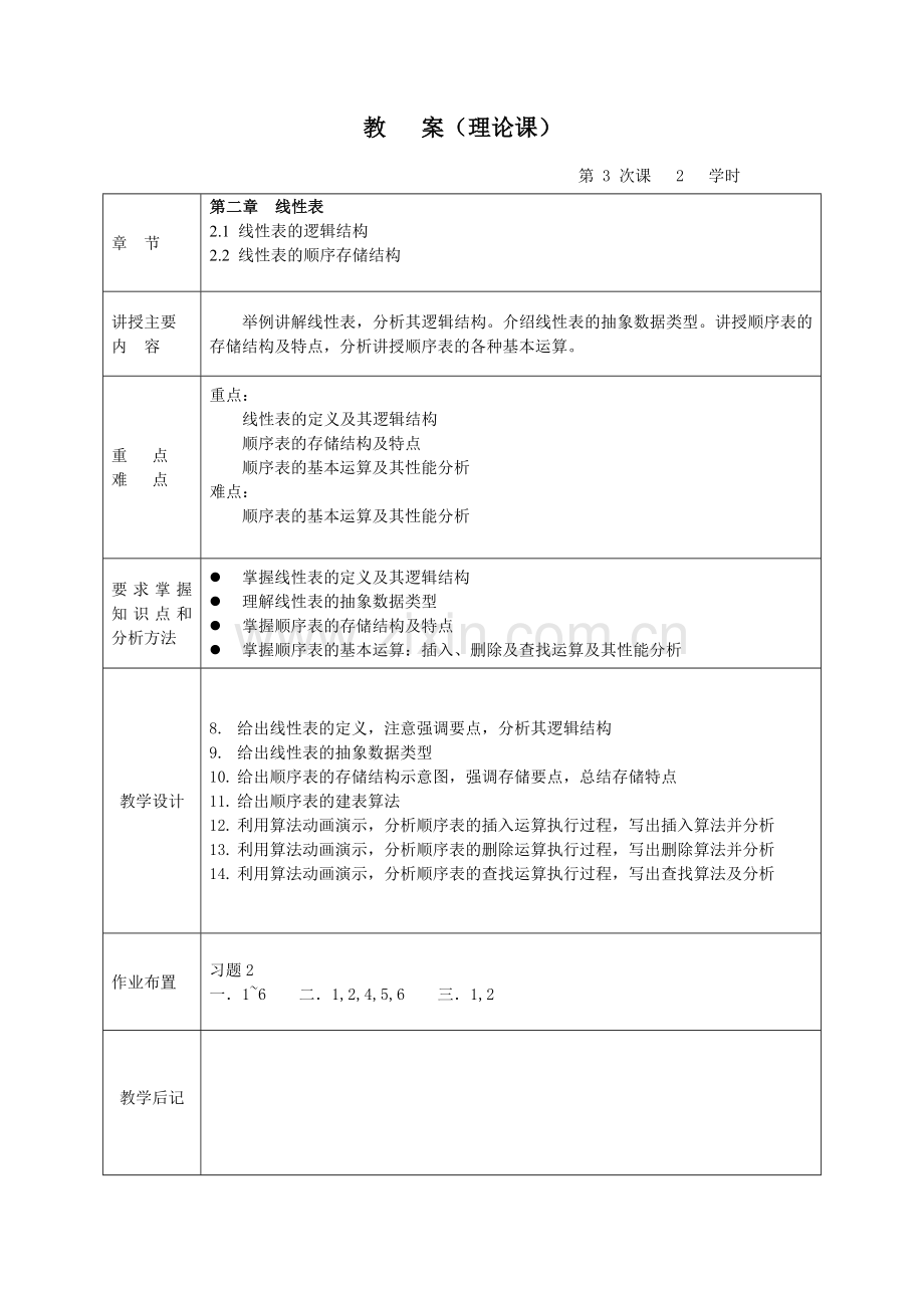 《数据结构》1-9章教案整本书电子讲义教案.doc_第3页