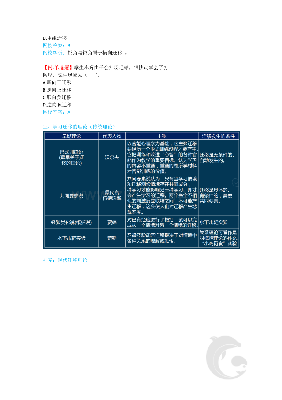 中学教师资格证考试知识点归纳-26-第四章-学习迁移.doc_第2页