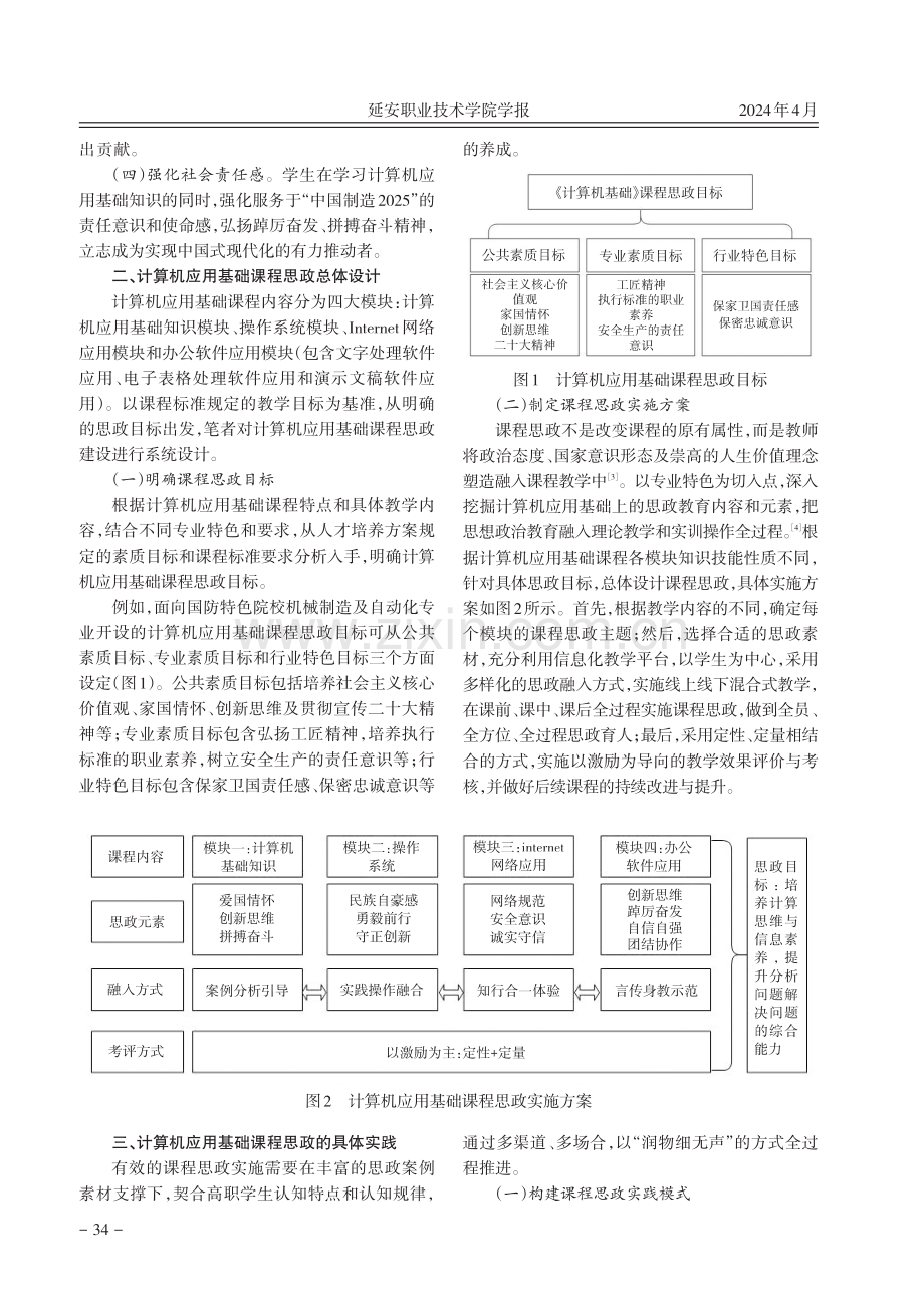 高职计算机应用基础课程思政实践探究.pdf_第2页