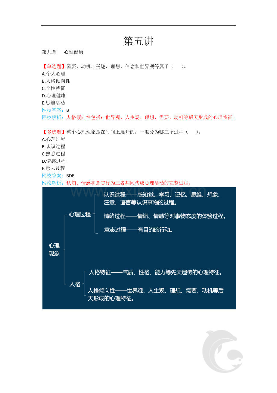 健康管理师-基础知识-复习题带解析-5-第五讲.doc_第1页