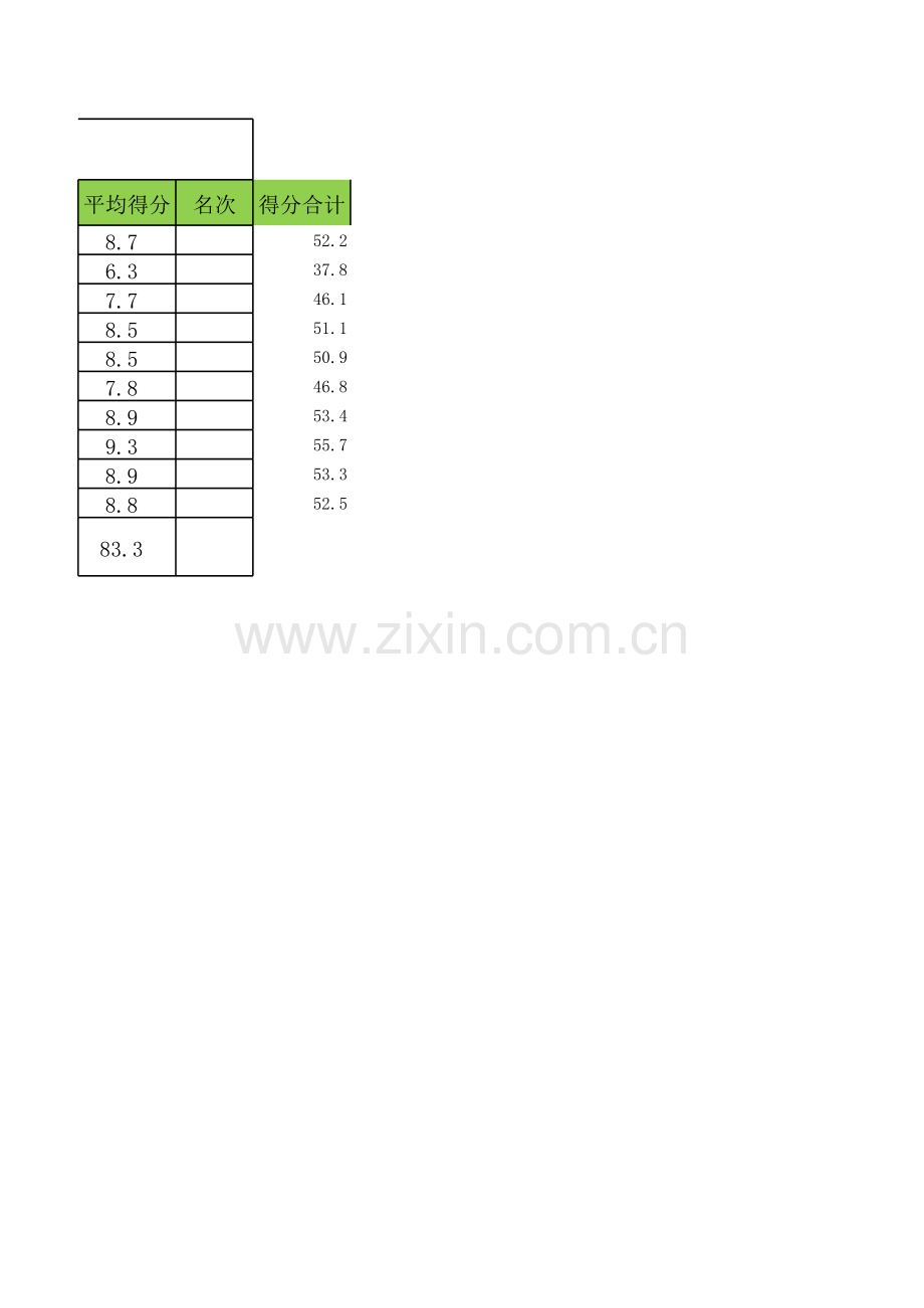 得分统计表(数组公式).xlsx_第2页