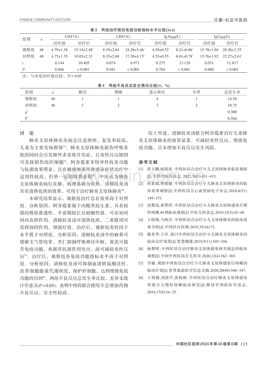 清肺抗炎汤联合阿奇霉素治疗儿童肺炎支原体肺炎的效果分析.pdf_第3页