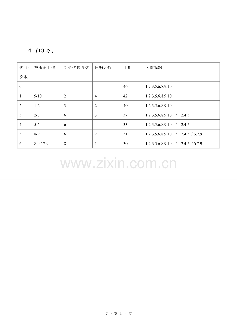 施工组织试题库-10套试卷及答案7.2参考答案.doc_第3页