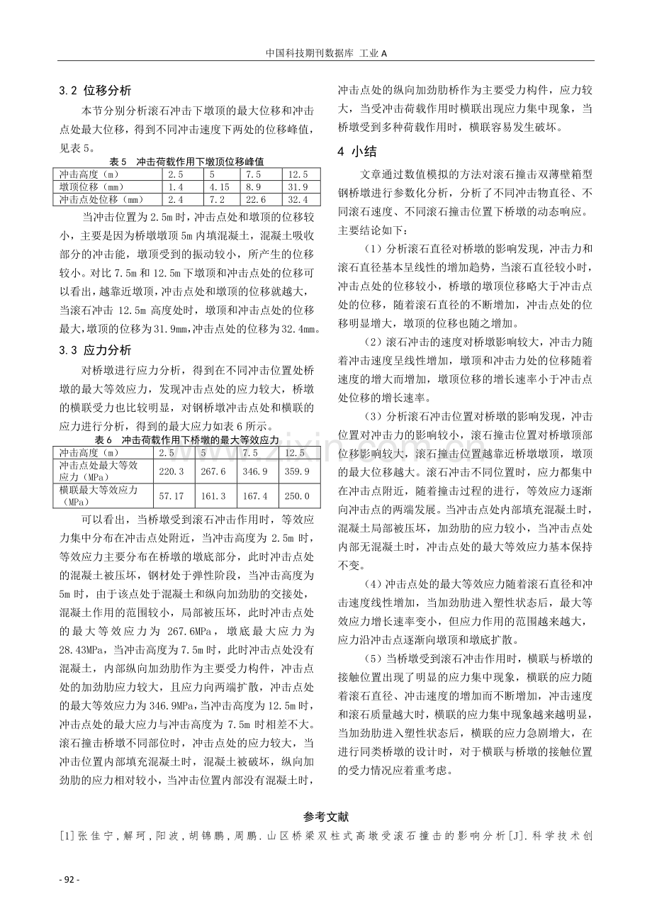 某组合梁钢桥桥墩的抗滚石冲击性能分析.pdf_第3页