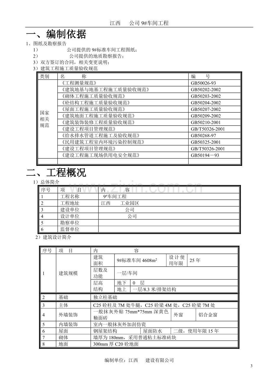 厂房工程施工组织设计方案(经典版).docx_第3页