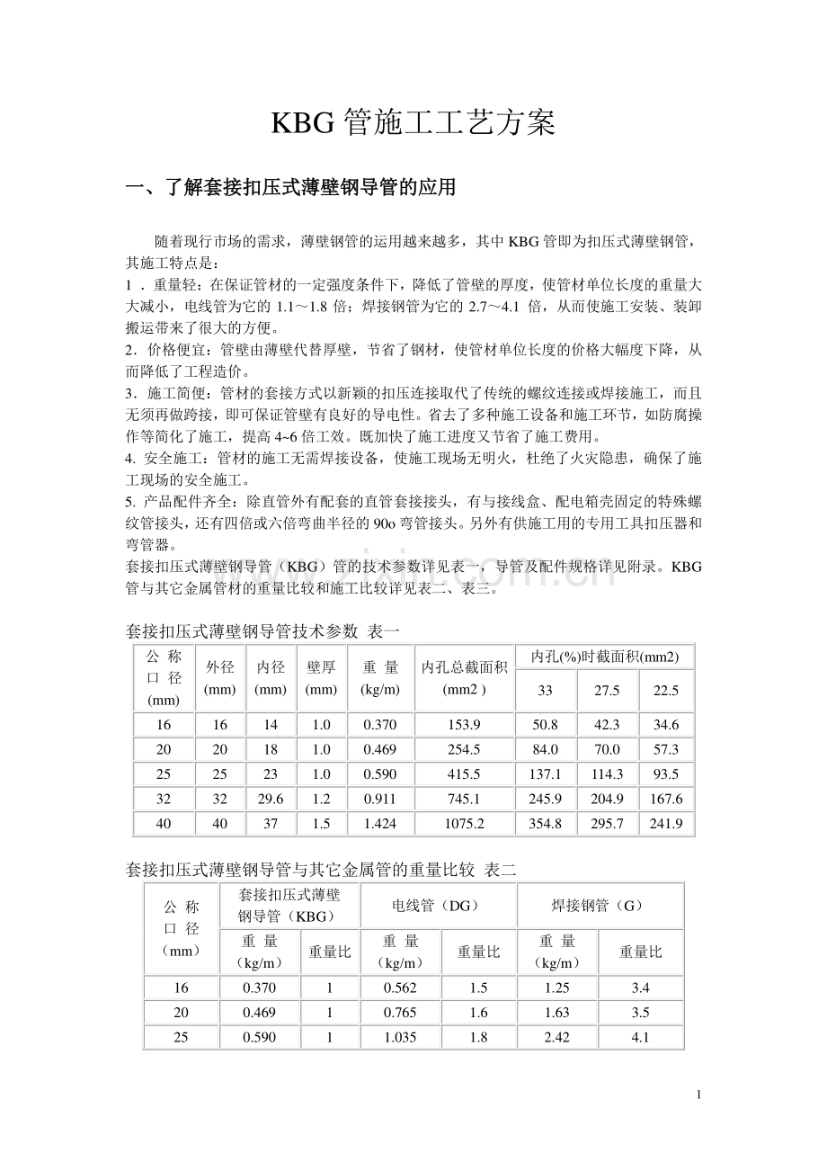 KBG管施工工艺方案.doc_第1页