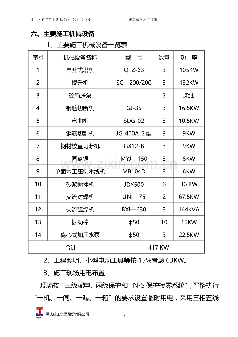 xx工程施工用电方案.doc_第3页