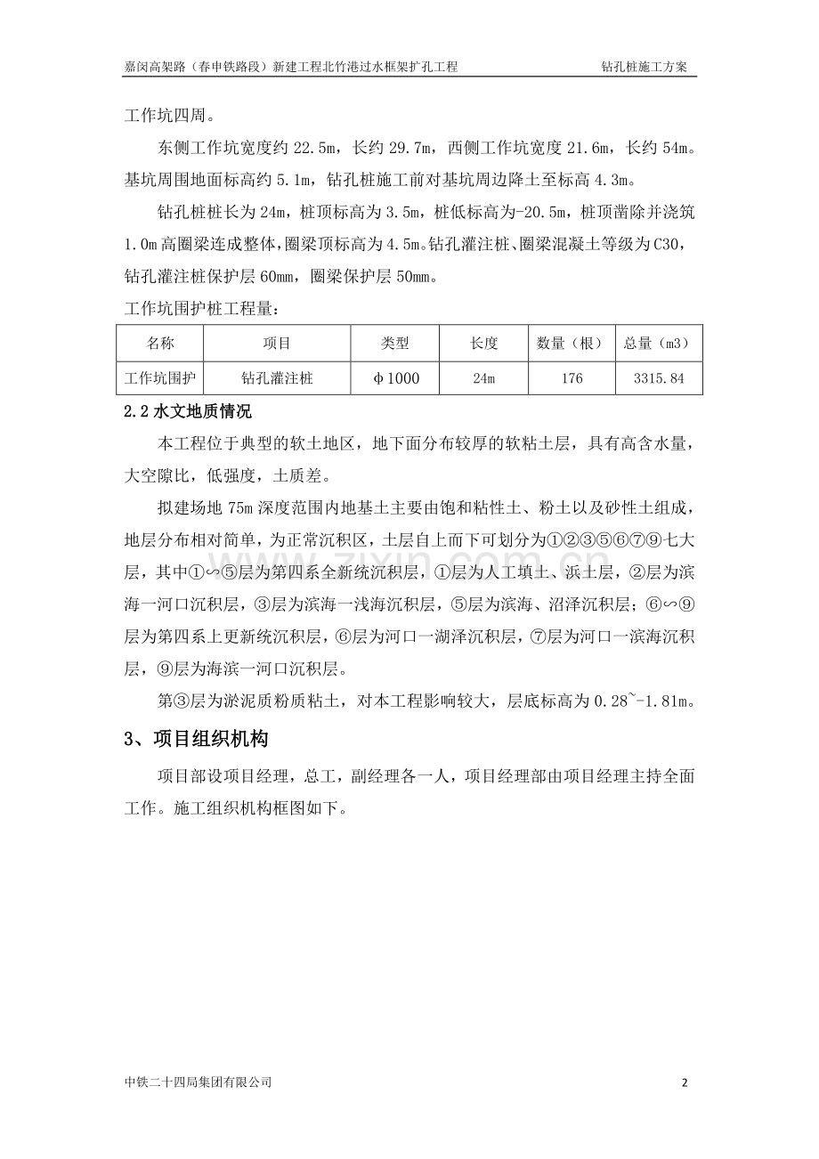 钻孔灌注桩围护施工方案-(无封面).docx_第2页