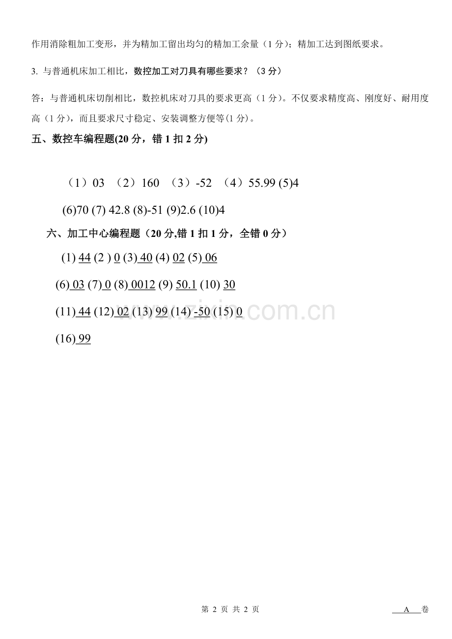 2013-2014第一学期期末考试试卷A答案.doc_第2页