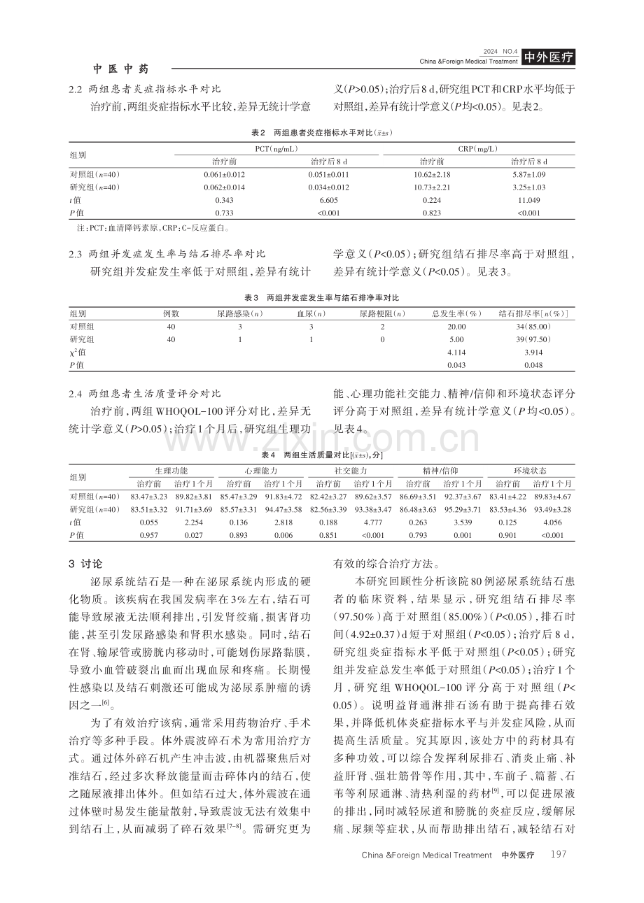 益肾通淋排石汤联合体外震波碎石术治疗泌尿系统结石的临床疗效研究.pdf_第3页