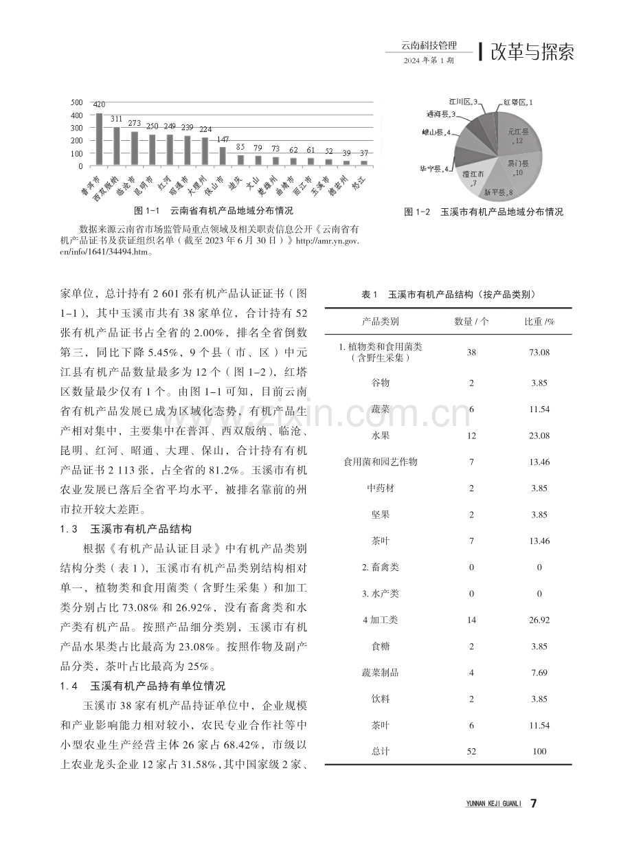 玉溪市有机农业发展现状、问题及对策分析.pdf_第2页