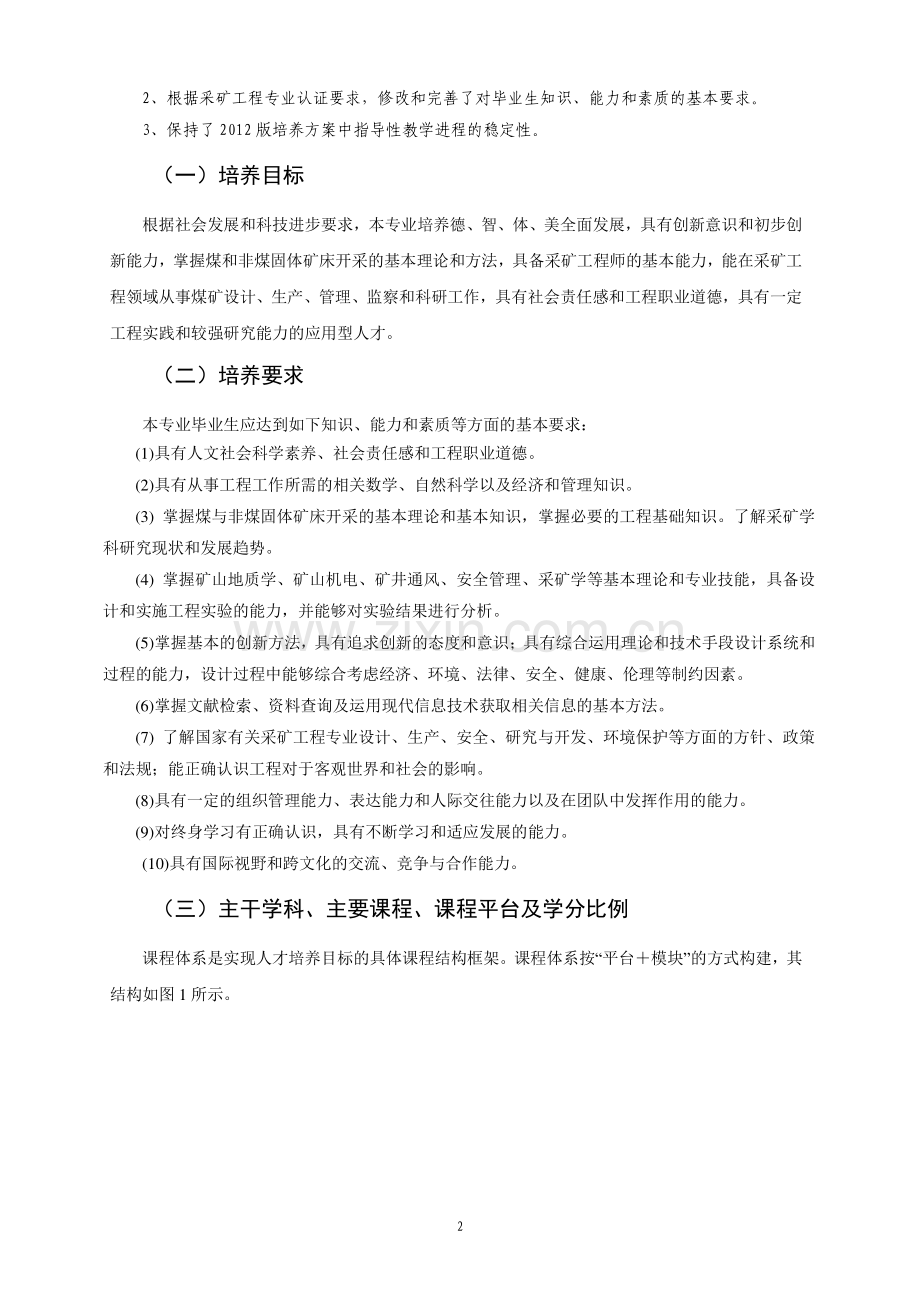 采矿工程专业培养方案(2013修订版).doc_第2页