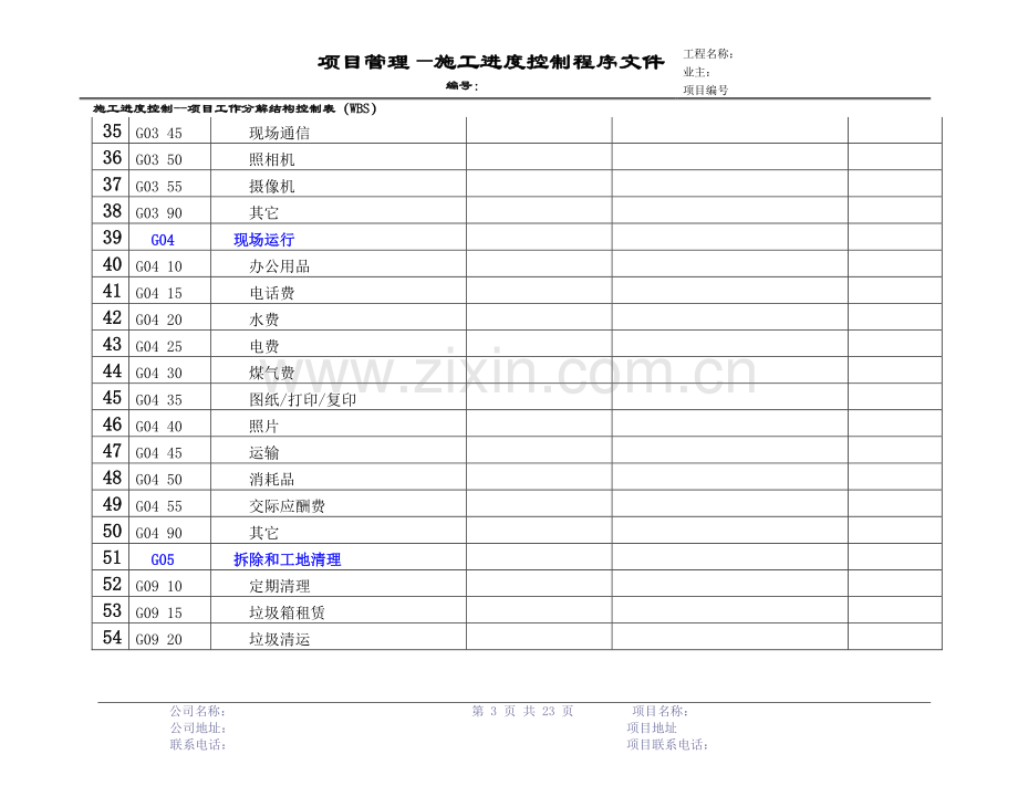 施工进度控制--项目工作控制表.doc_第3页