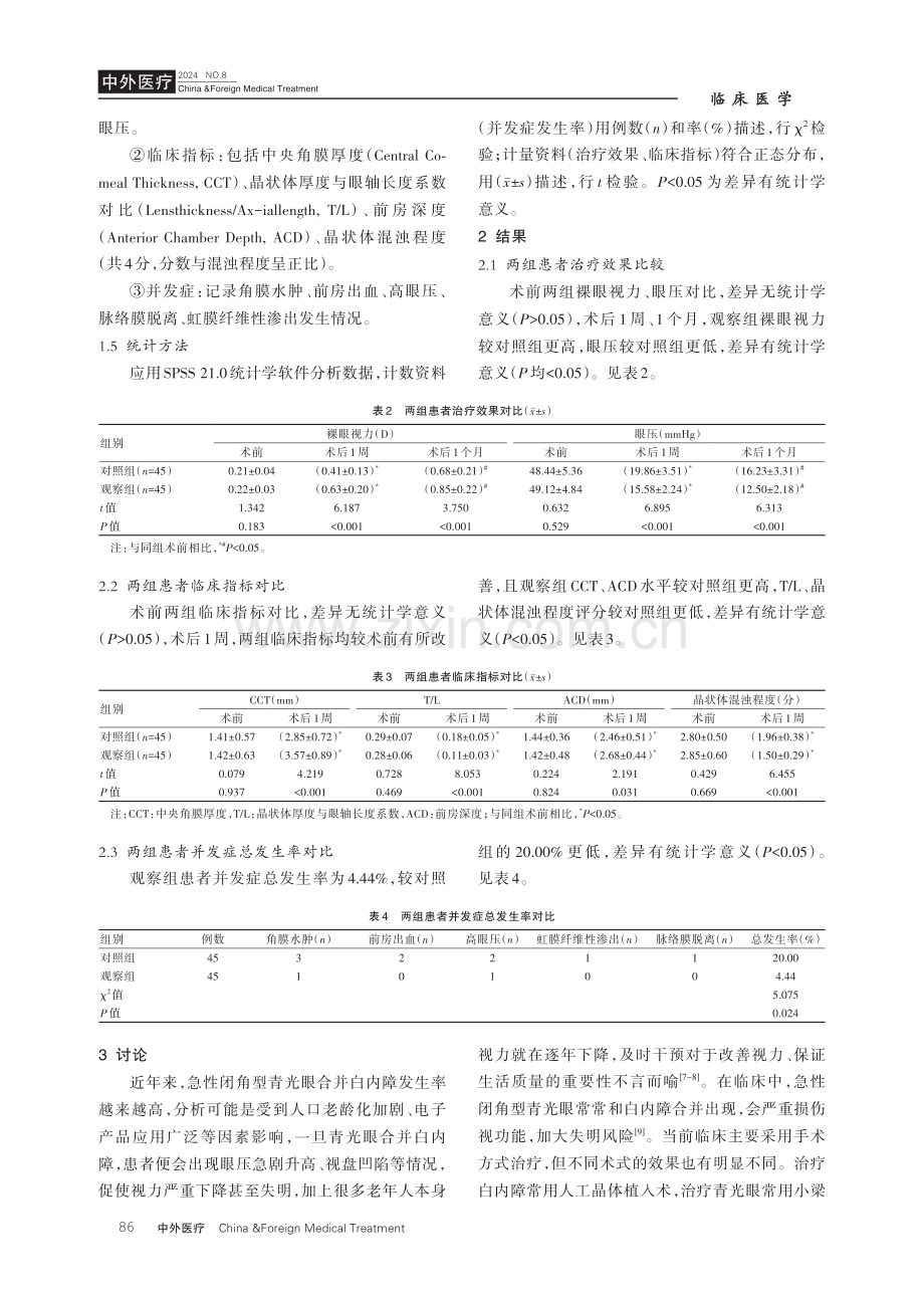 超声乳化治疗急性闭角型青光眼合并白内障的效果分析.pdf_第3页