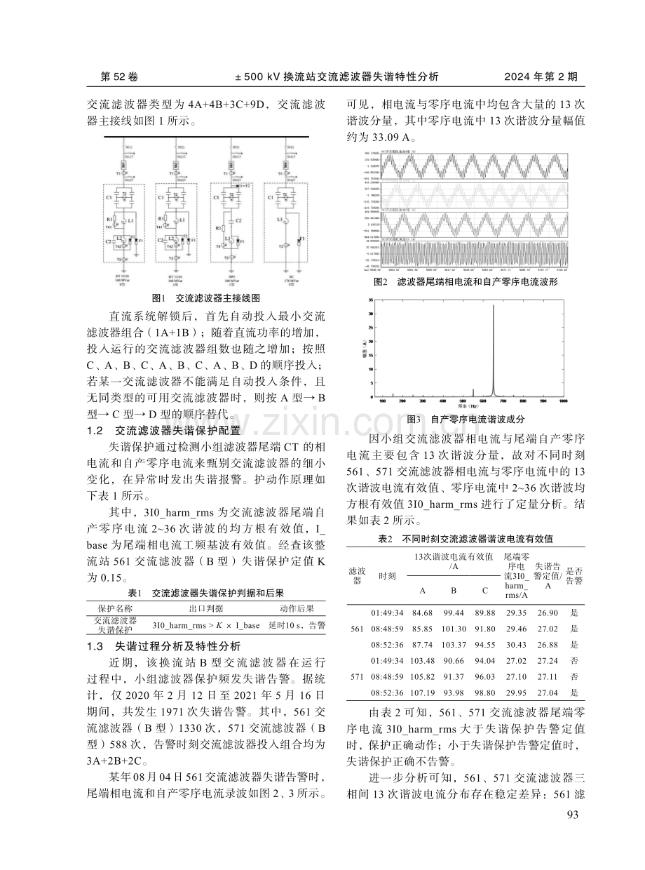 ±500 kV换流站交流滤波器失谐特性分析.pdf_第2页