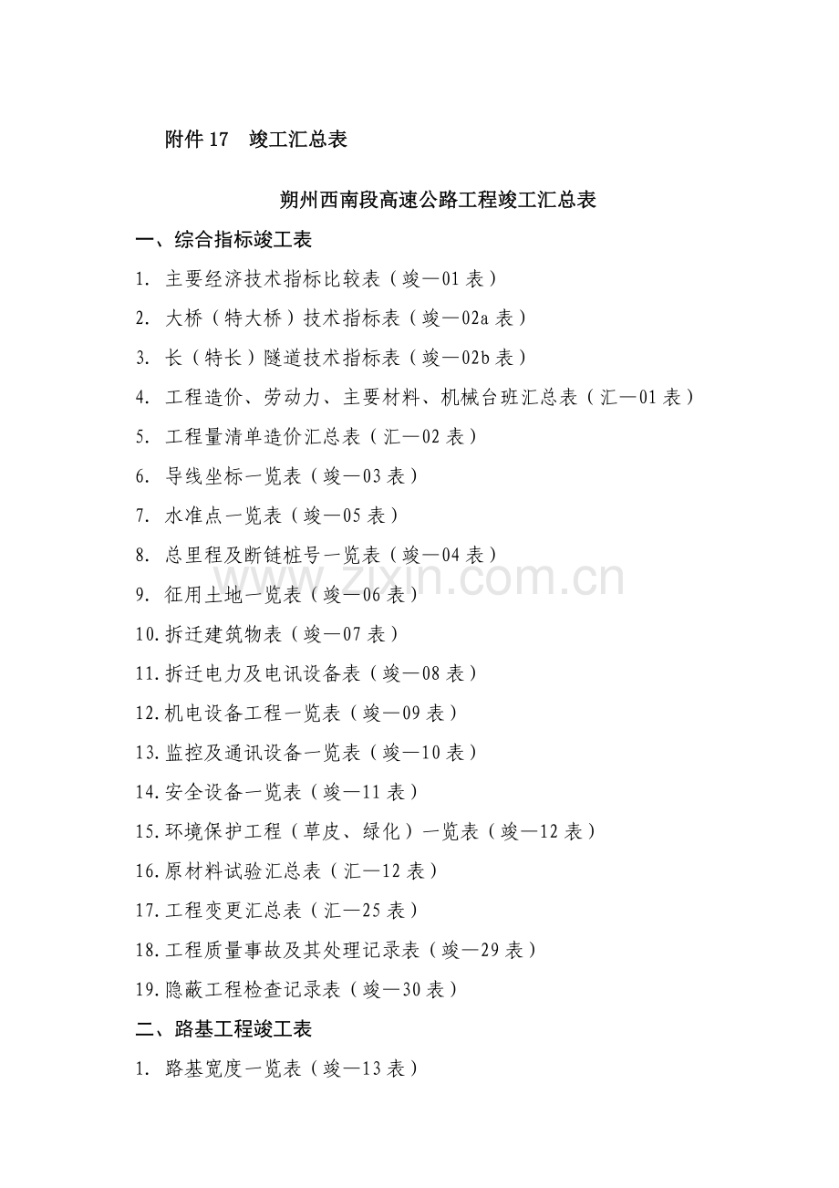 竣工汇总表及原材汇总表.doc_第1页