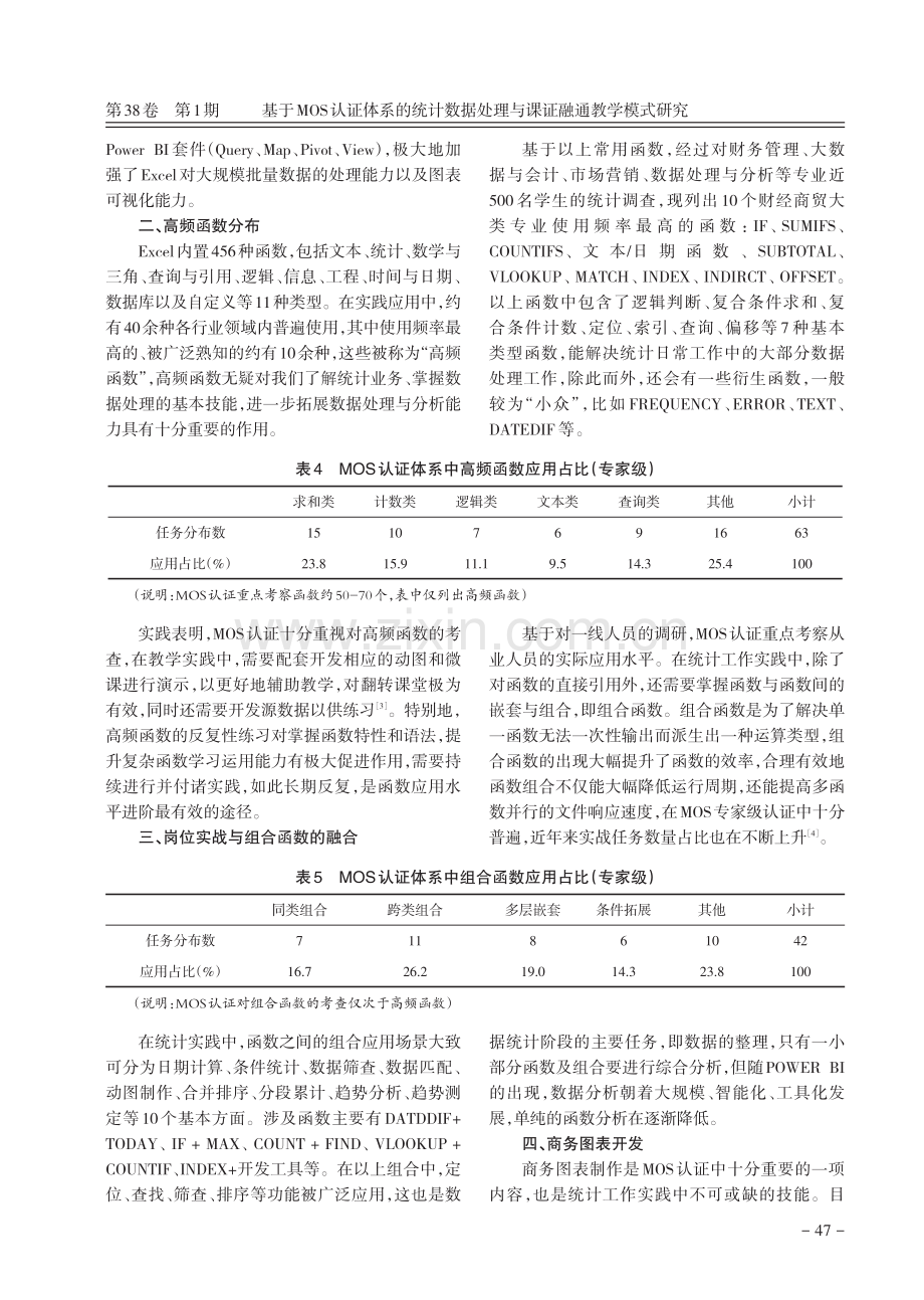 基于MOS认证体系的统计数据处理与课证融通教学模式研究.pdf_第3页