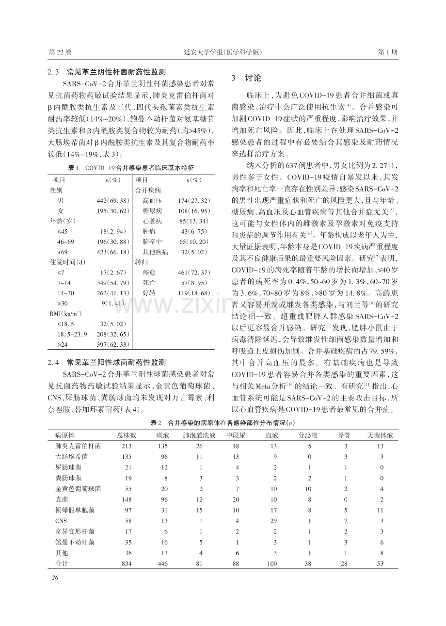 SARS-CoV-2合并感染患者的病原微生物分布特征及耐药性分析.pdf_第3页