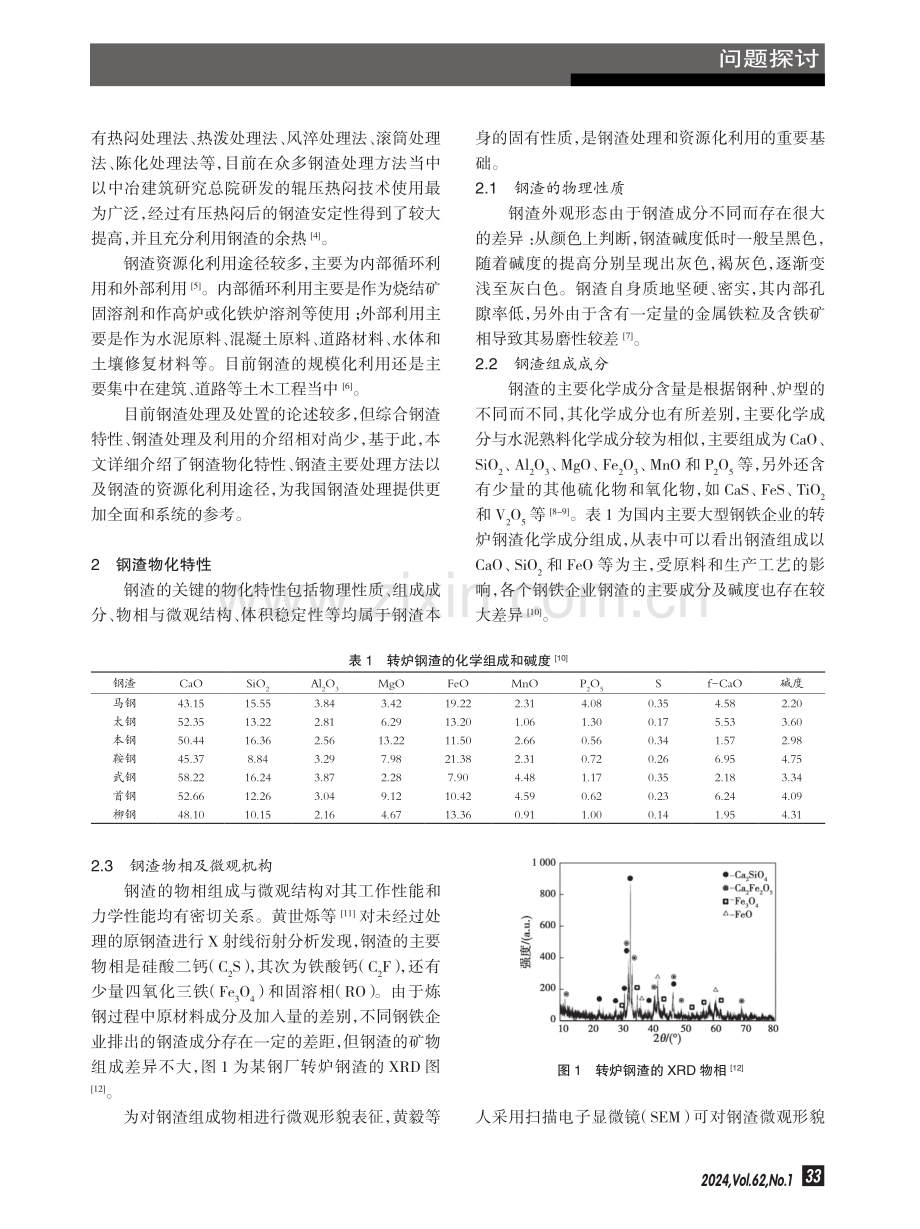 我国钢渣特性与主要处理方法及资源化利用现状.pdf_第2页