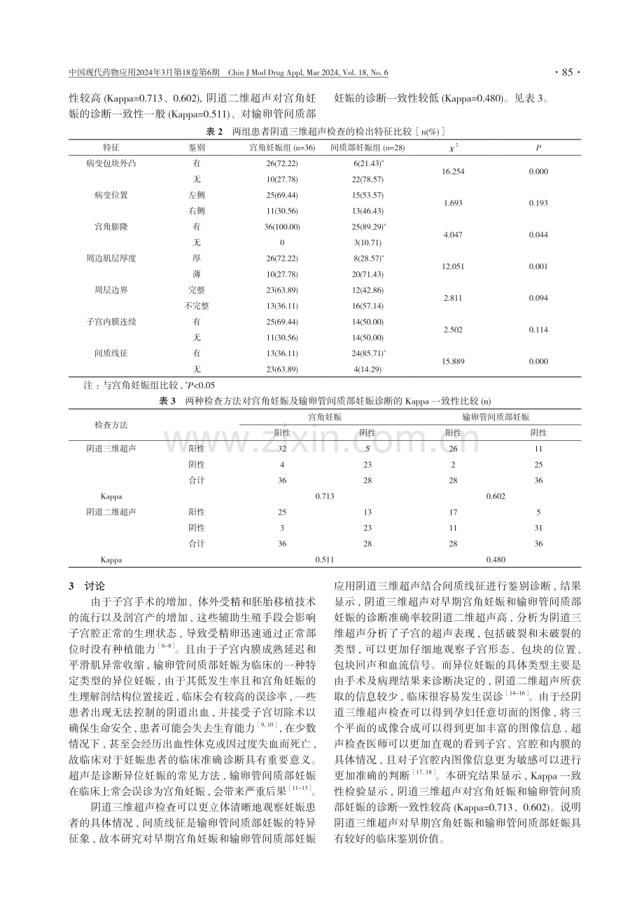 阴道三维超声结合间质线征对早期宫角妊娠与输卵管间质部妊娠的临床鉴别价值分析.pdf_第3页