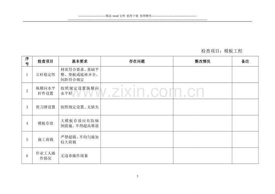 施工现场每周安全检查表-多页.doc_第3页