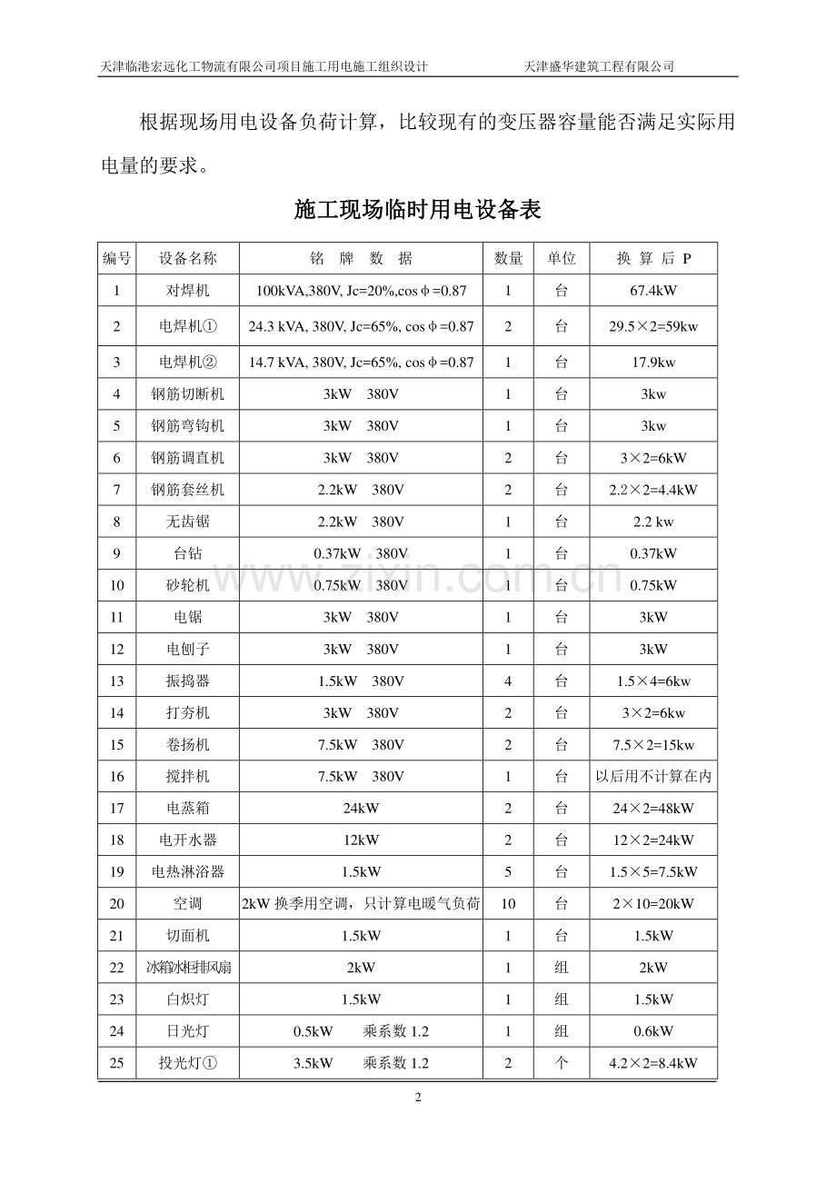 中粮佳悦施工用电施工方案.doc_第3页