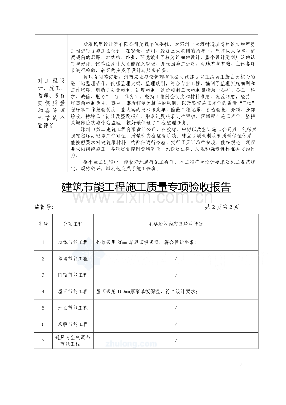 建筑节能工程施工质量专项验收报告.doc_第2页