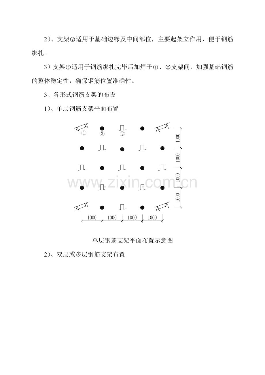 大面积混凝土筏板-钢筋支架及马镫施工方案.doc_第2页