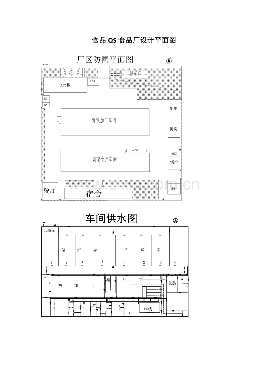 食品蔬菜加工厂设计平面图.docx_第1页