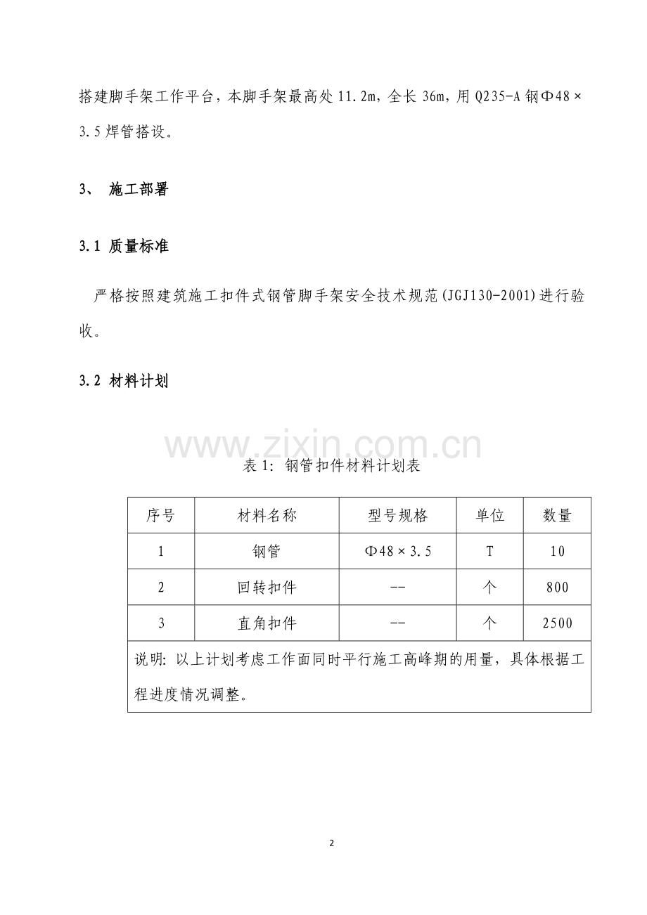 进水渠边坡操作平台脚手架施工方案.doc_第2页