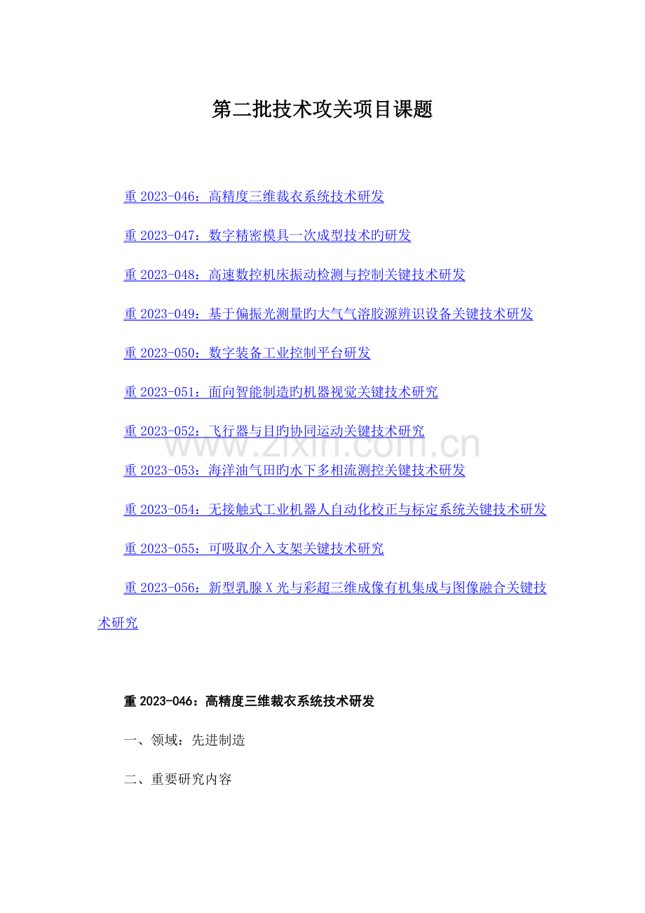 第二批技术攻关项目课题.doc_第1页