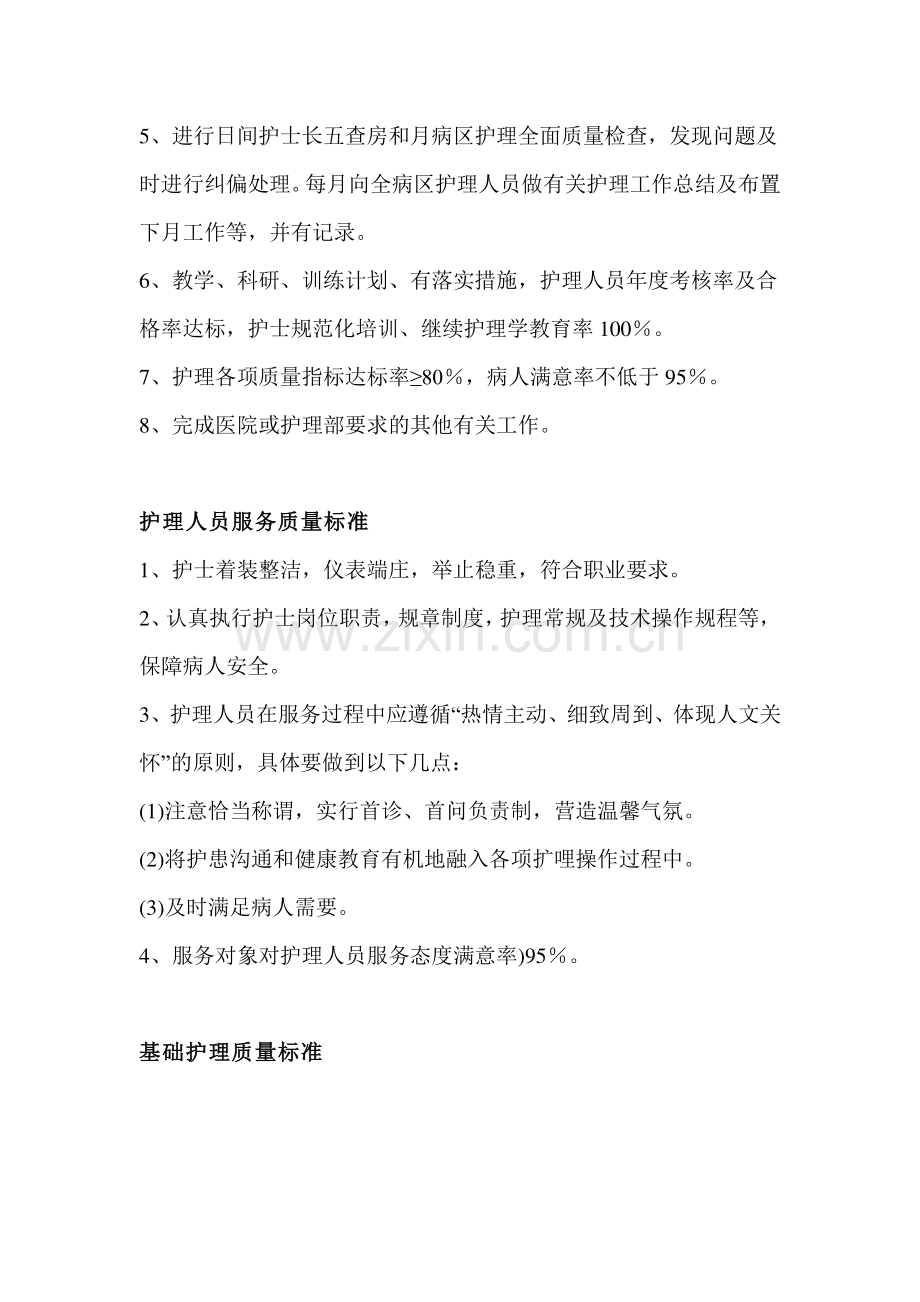 医院管理制度：护理质量控制标准.docx_第2页