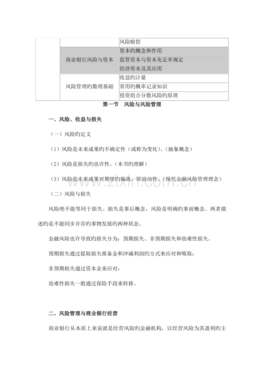 2023年银行从业考试笔记小抄风险管理重点预测压题.doc_第2页