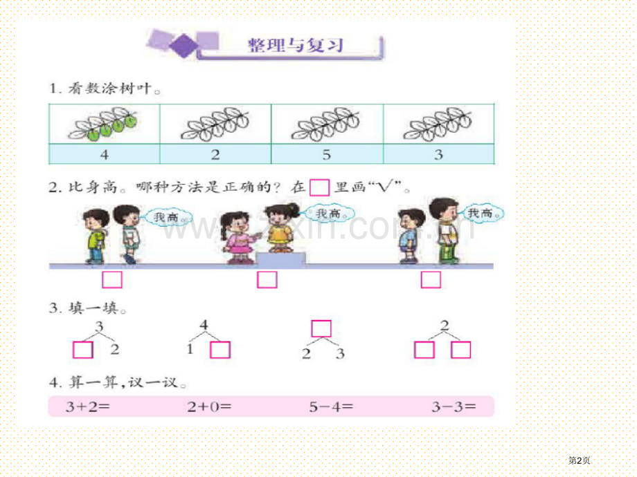 1.7一年级数学上10以内数的认识和加法(一)整理与复习市名师优质课比赛一等奖市公开课获奖课件.pptx_第2页