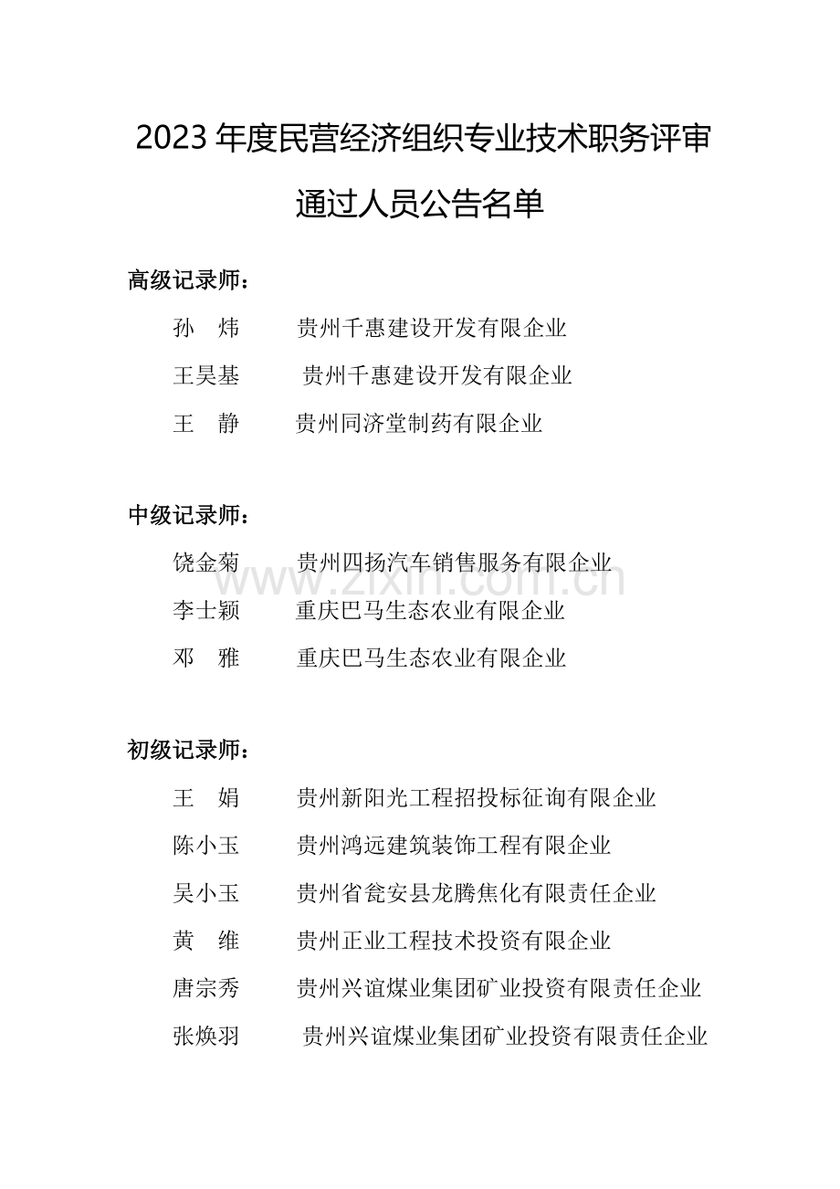 民营经济组织专业技术职务评审.doc_第1页