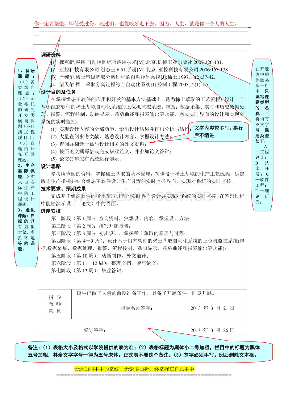 自动化与电气工程学院2013年毕业设计使用的任务书、开题报告自查表模板.doc_第3页