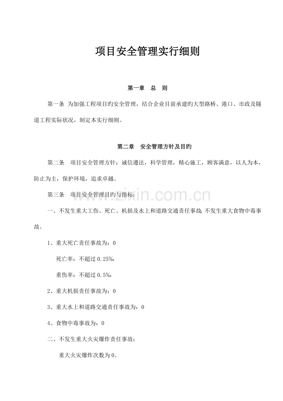 项目安全管理实施细则.doc_第1页