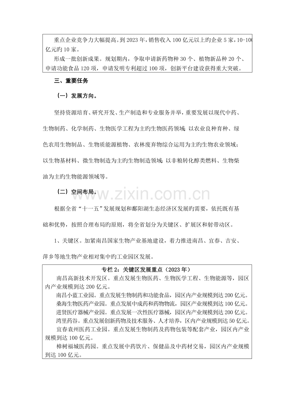 江西省十大战略性新兴产业生物发展规划.doc_第3页