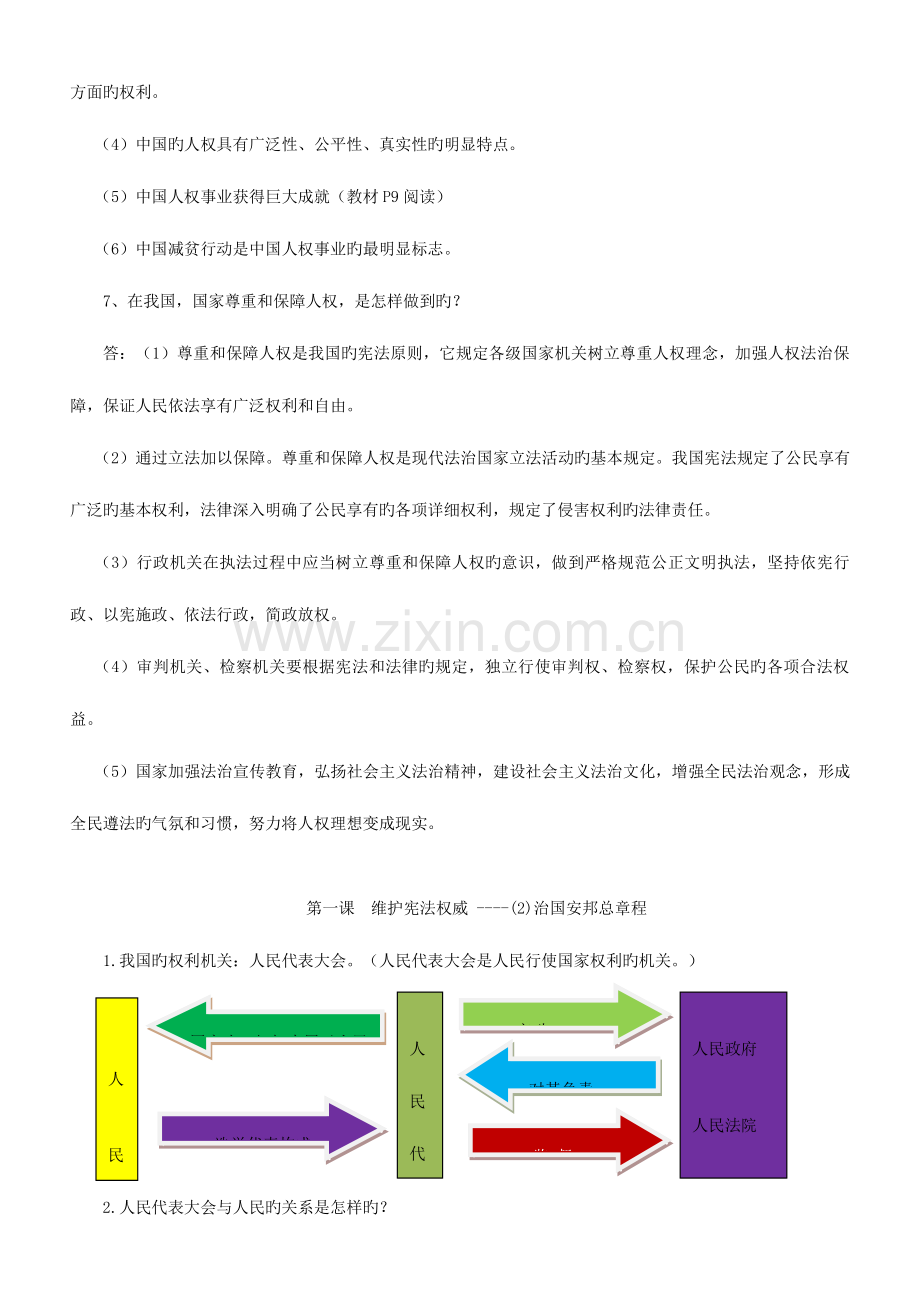 2023年部编八年级下册道德与法治知识点.doc_第2页