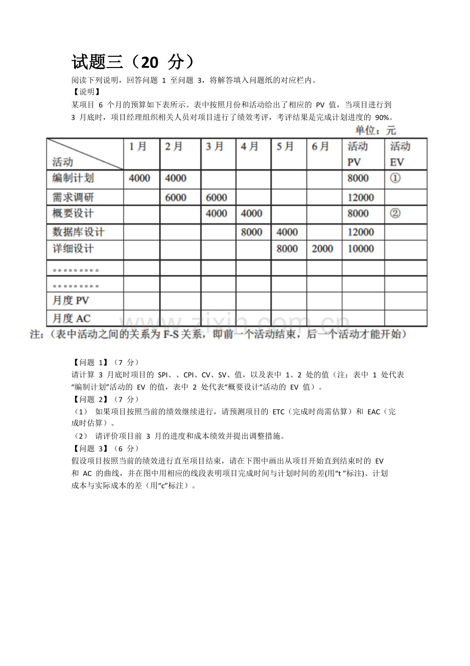 2012年下半年系统集成项目管理工程师真题(下午试题、无答案).docx_第3页