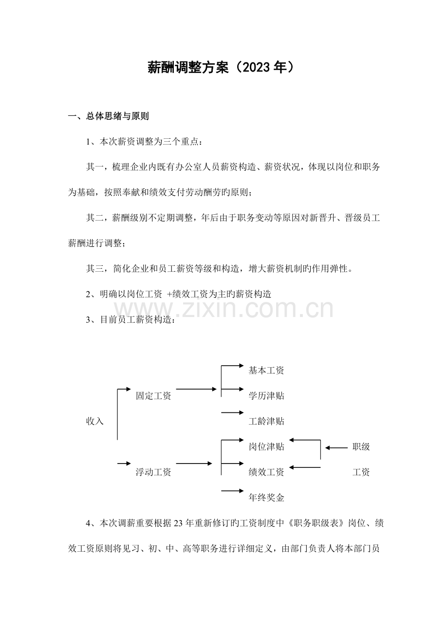 薪酬调整方案.doc_第1页