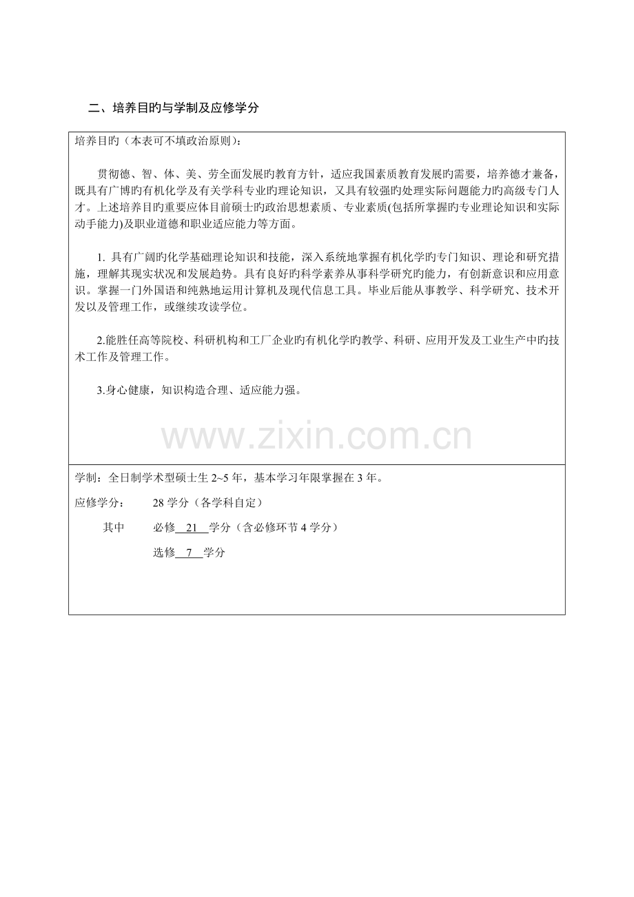 有机化学硕士研究生培养方案西南大学研究生院.doc_第3页