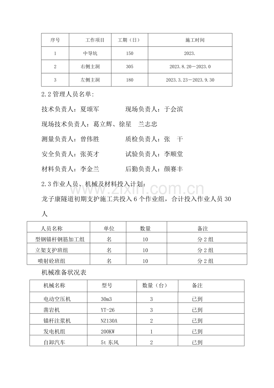 隧道工程洞身初期支护施工技术交底.doc_第3页