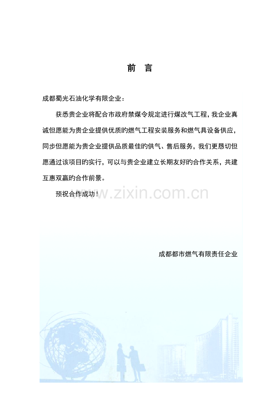 公司煤改气工程燃气工程项目策划书.doc_第2页